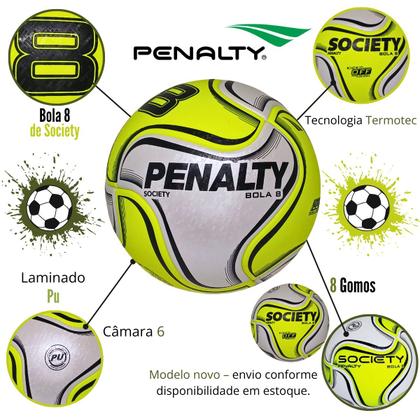 Imagem de Bola Society Penalty 8x - Amarela