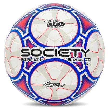 Imagem de Bola Society Penalty Brasil 70 RI XXIII - Branco/Azul
