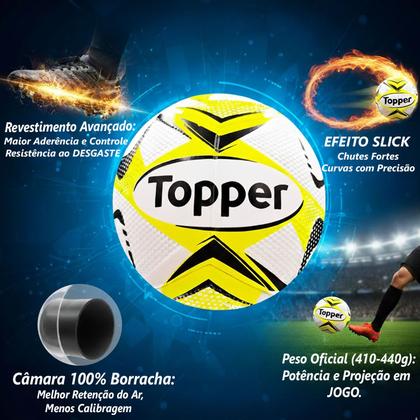 Imagem de Bola Society Slick Colorful Futebol Treino Resistente Topper