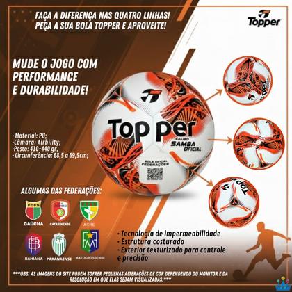 Imagem de Bola Society Topper Samba Pro Original Profissional