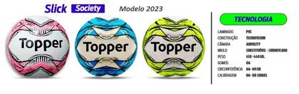 Imagem de Bola Society Topper Slick Amarela + Bomba De Ar