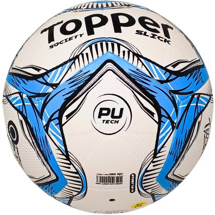 Imagem de Bola Society Topper Slick Azul + Bomba de Ar