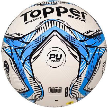 Imagem de Bola Society Topper Slick Azul + Bomba de Ar