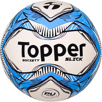 Imagem de Bola Society Topper Slick Azul + Bomba de Ar