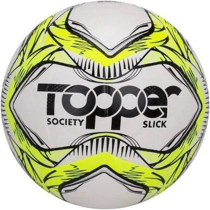 Imagem de Bola Society Topper Slick Ii Am + Meião Esportivo Vd - Tam 38-42