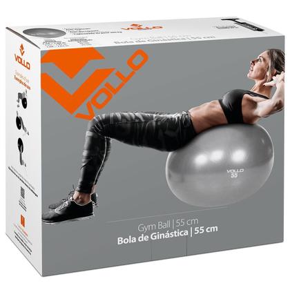 Imagem de Bola Suíça De Ginástica Pilates 55cm Vollo VP1034 - Acompanha Bomba