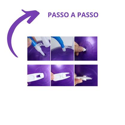 Imagem de Bola Suíça para Pilates Yoga Abdominal 65cm com Bomba Bola de Exercícios Ginástica Academia Treino Fisioterapia