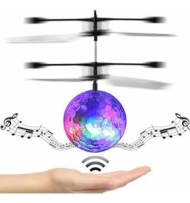 Imagem de Bola Voadora Sensor Com Led Drone Infantil Voador Eletrica