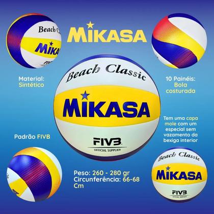 Imagem de Bola Vôlei de Praia Mikasa BV552C-WYBR