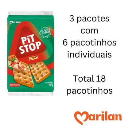 Imagem de Bolacha Biscoito Sabor Pizza Embalagens Práticas 18 Pacotes