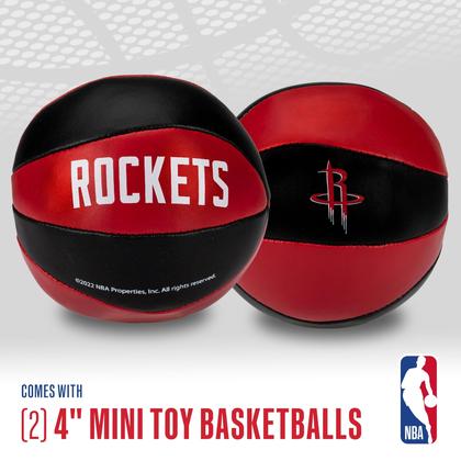 Imagem de Bolas de basquete de brinquedo Franklin Sports NBA Houston Rockets 4" 2 Pa