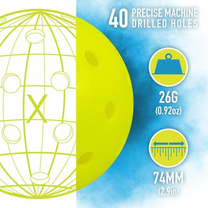 Imagem de Bolas de pickleball Franklin Sports X-40, pacote com 12 bolas ao ar livre