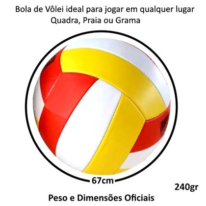 Imagem de Bolas de Vôlei Quadra Praia Tamanho Oficial 2un + Bomba