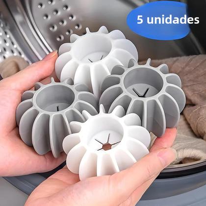 Imagem de Bolas Mágicas de Silicone para Lavanderia - Reutilizáveis e Removem Manchas de Roupas