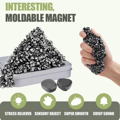 Imagem de Bolas magnéticas JUNYANG 1000+ Mini Magnetic Putty com 2 esferas
