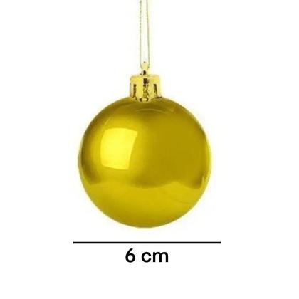 Imagem de Bolas Para Árvore de Natal Vermelha / Dourada Kit 18 Bolas