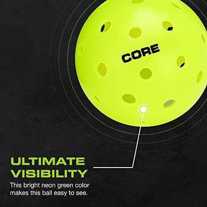 Imagem de Bolas Pickleball CORE Duráveis para Todos - 12 Bolas