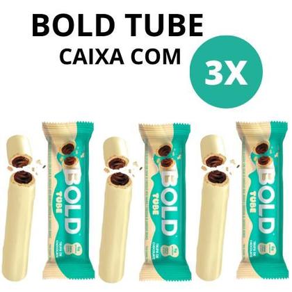 Imagem de Bold Tube Barrinha Proteica Bold Bar 40G Kit com 3 Unidades - Trufa de Chocolate