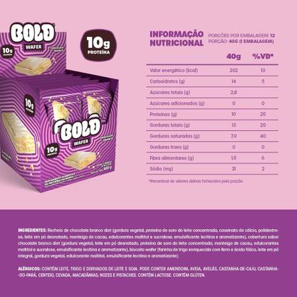 Imagem de BOLD WAFER CHOCOLATE BRANCO 40G (12 unidades)