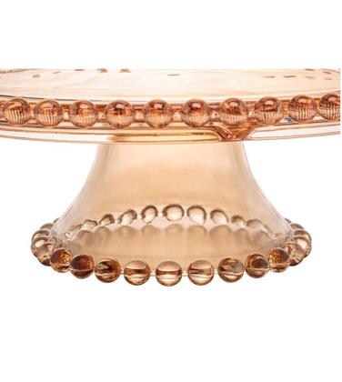 Imagem de Boleira 31x25cm Cristal Ecológico Pearl Âmbar Metalizado