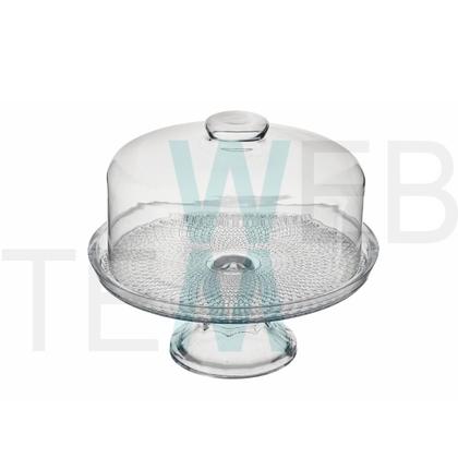 Imagem de Boleira de Vidro com Pé e Tampa Vitazza Prato 28cm para Bolo, Doce, Sobremesa, Decoração, Organização, Mesa Posta Elegante e Sustentável