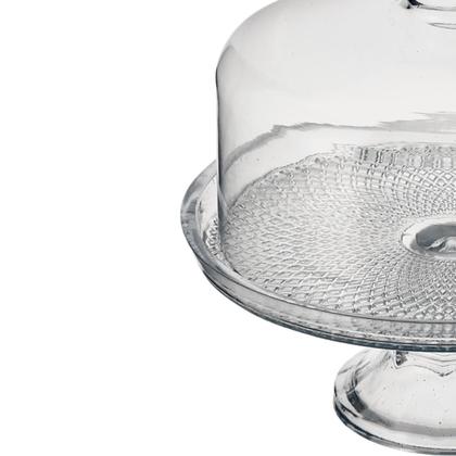 Imagem de Boleira de Vidro com Pé e Tampa Vitazza Prato 28cm para Bolo, Doce, Sobremesa, Decoração, Organização, Mesa Posta Elegante e Sustentável