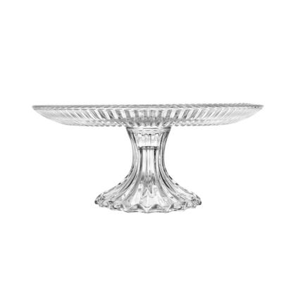 Imagem de Boleira de Vidro Prato Porta Bolo Com Pé Cristal Renaissance 25cm Lyor