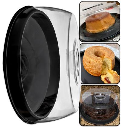 Imagem de Boleira Grande Porta Bolo e Torta Forma Suporte para Bolo com Tampa Transparente