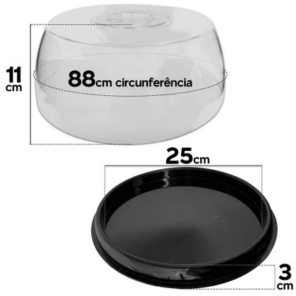 Imagem de Boleira Grande Porta Bolo e Torta Forma Suporte para Bolo com Tampa Transparente