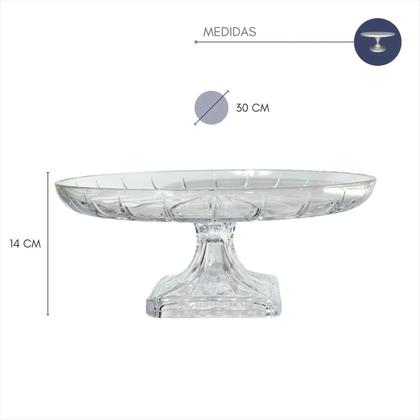 Imagem de Boleira Para Bolos Doces Bailarina De Vidro Com Pé 31cm