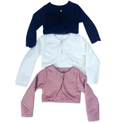 Imagem de Bolero Infantil Menina Matelassê Festa Casual Luxo Casaco