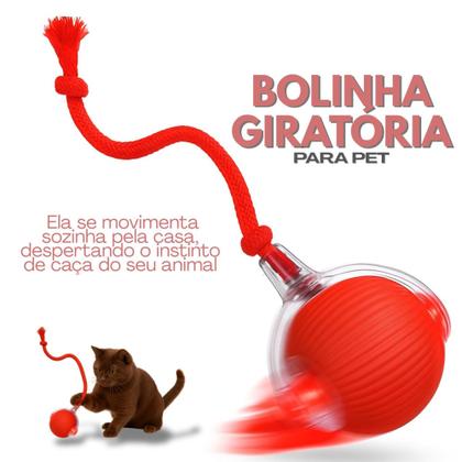 Imagem de Bolinha Inteligente de Interação para Gato e Cão Corre e Gira 3 Modos Interativos Recarregável