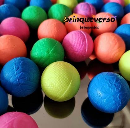 Imagem de Bolinha Pula Pula Soft Neon P/ Kit Festa Lembrancinha. Kit com 35 Unidades.