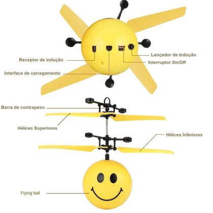 Imagem de Bolinha Voadora Flying Ball Fly Bola Helicoptero Mini Drone