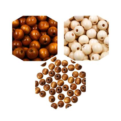 Imagem de Bolinhas De Madeira 15mm Com Furo 50 Unidades DIY