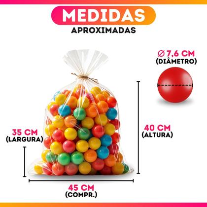 Imagem de Bolinhas De Piscina Coloridas Pacote Com 200 Bolinhas - BG Brinquedos