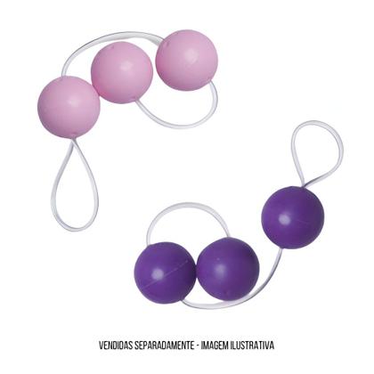Imagem de Bolinhas de pompoar média rosa - 3 unidades 