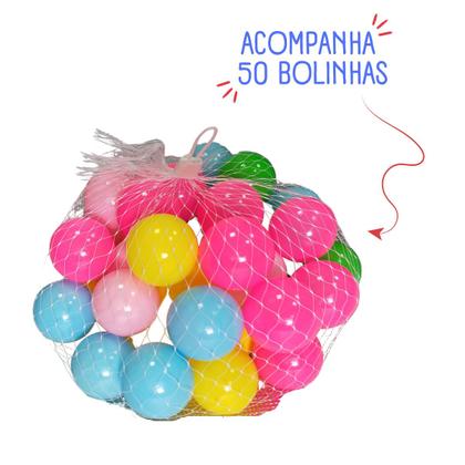 Imagem de Bolinhas para barracas e piscinas saco com 50 bolas plastica