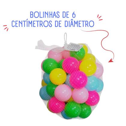 Imagem de Bolinhas para barracas e piscinas saco com 50 bolas plastica