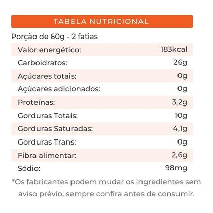 Imagem de Bolo Sem Glúten, Sem Açúcar, Sem Leite de Laranja com Gotas Chocolate Belive 260g
