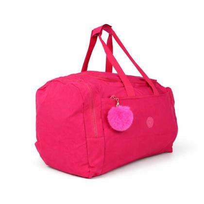 Imagem de Bolsa Academia Feminina Grande Viagem Nylon Resistente Leve Moderna Espaçosa Com Alça Ajustável Comp