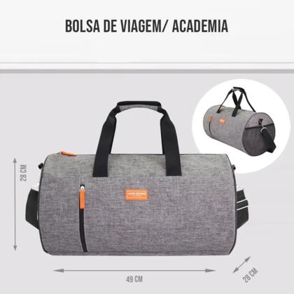 Imagem de Bolsa Academia Grande Treino Mala Sacola Mochila Esportiva Fitness Ombro Masculina Feminina Redonda