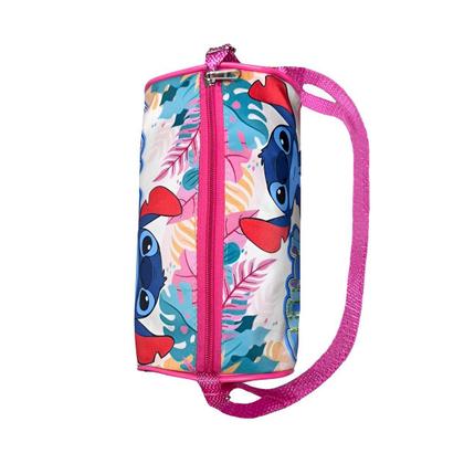 Imagem de Bolsa Alça Transversal Infantil Menina Lillo Stitch Reforçada Necessaire Carteira Juvenil Maleta Peluciada Mochila Mochilinha Viagem Escolar