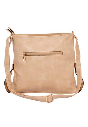 Imagem de Bolsa Ampla Resistente Prática Bege Trabalhada