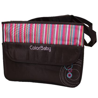 Imagem de Bolsa Bebê Maternidade Grande Rosa Menina +Trocador Portátil