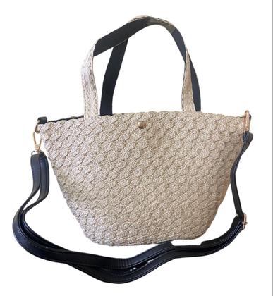 Imagem de Bolsa bege claro Transversal Sintética c/ alça removível