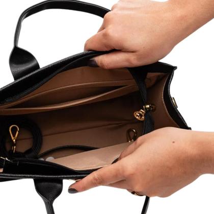 Imagem de Bolsa Beira Rio Napa Estilosa Moderna Feminina Preto