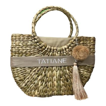 Imagem de Bolsa Búzios Personalizada com Forro e Faixa - Palha de Milho