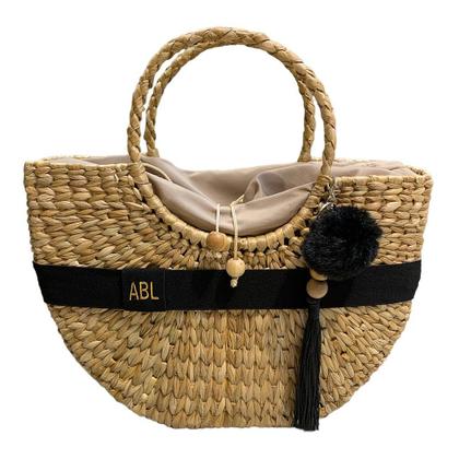 Imagem de Bolsa Búzios Personalizada com Forro e Faixa - Palha de Milho