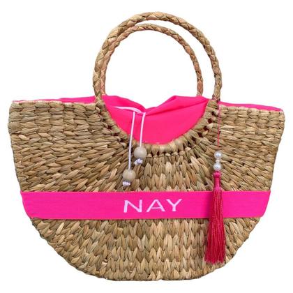 Imagem de Bolsa Búzios Personalizada com Forro e Faixa - Palha de Milho